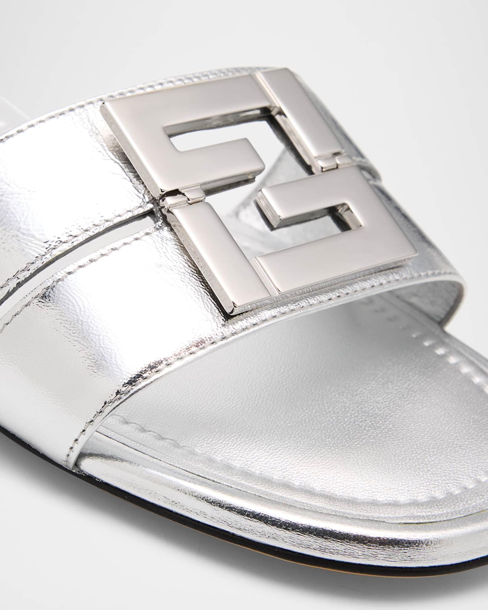 FFold Metallic Leather Sandals Product Image