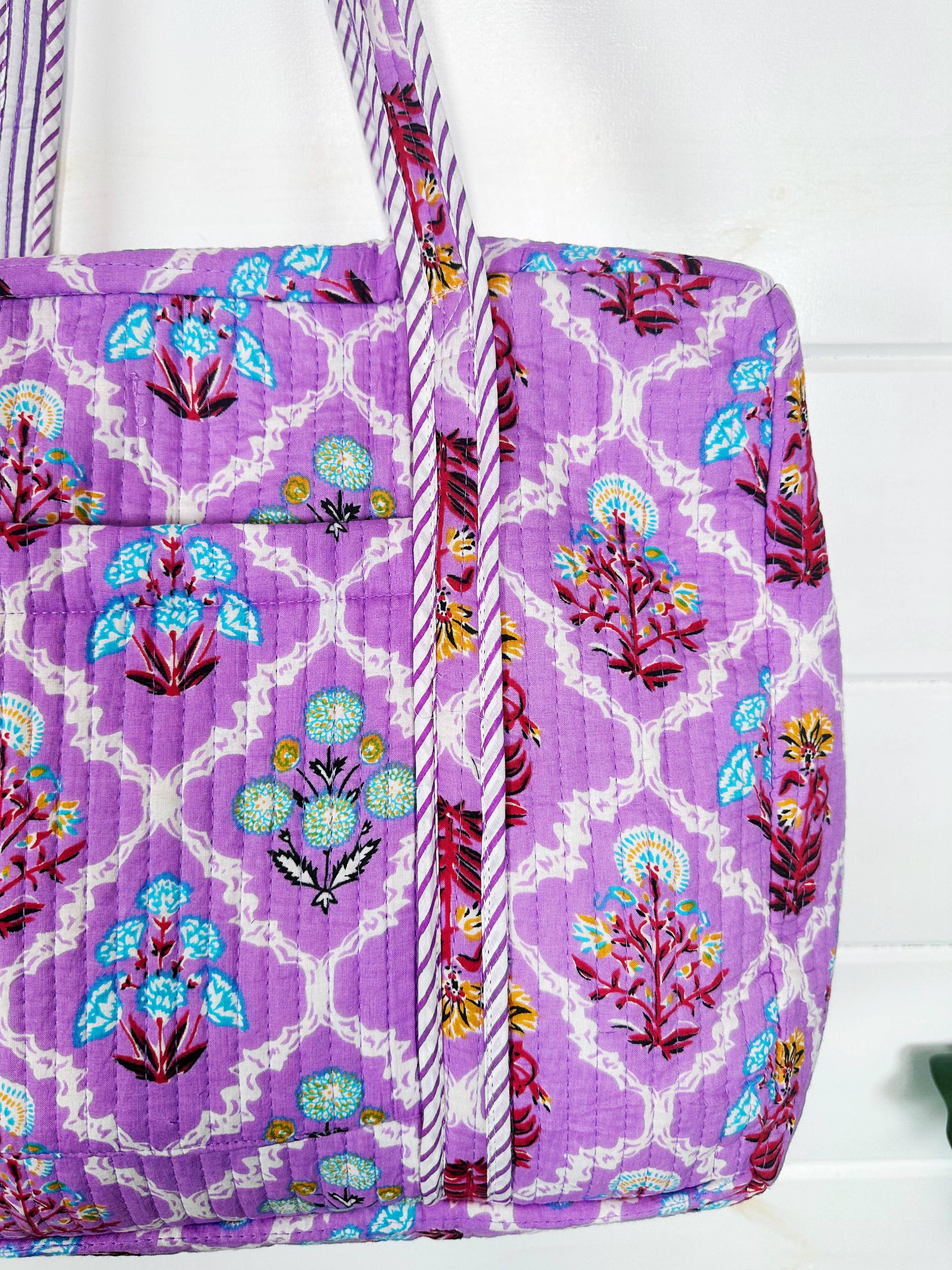 Cottage Floral Quilted Tote Bag Product Image