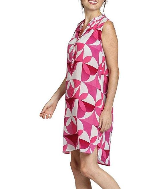 APNY Woven Printed V-Neck Sleeveless Sheath Dress Product Image