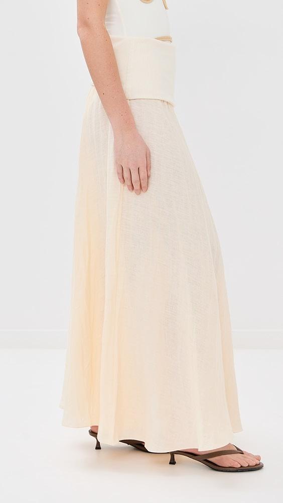 Johanna Ortiz Ecru Light And Sound Ankle Skirt | Shopbop Product Image