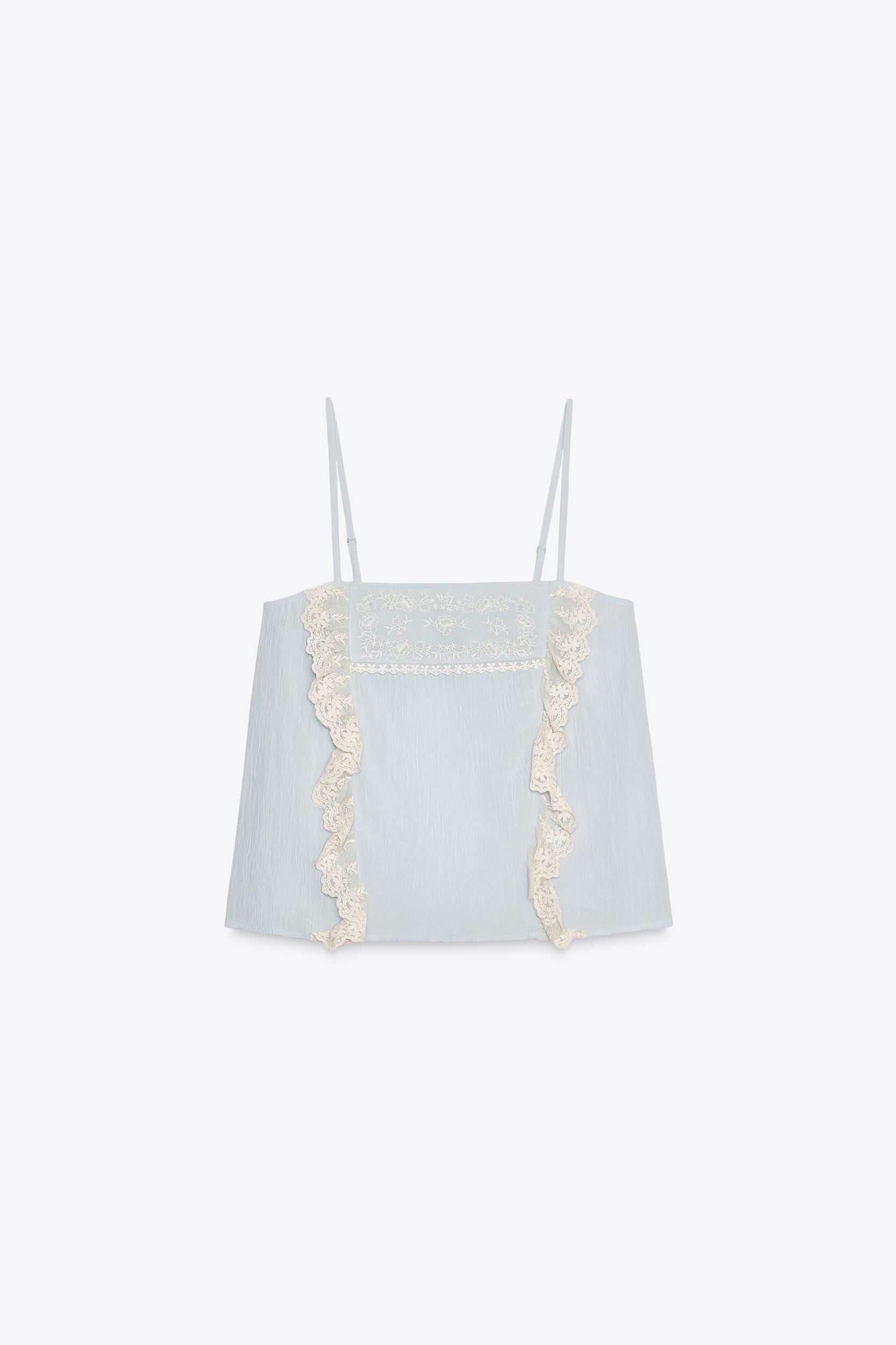 EMBROIDERED STRAPPY TOP Product Image