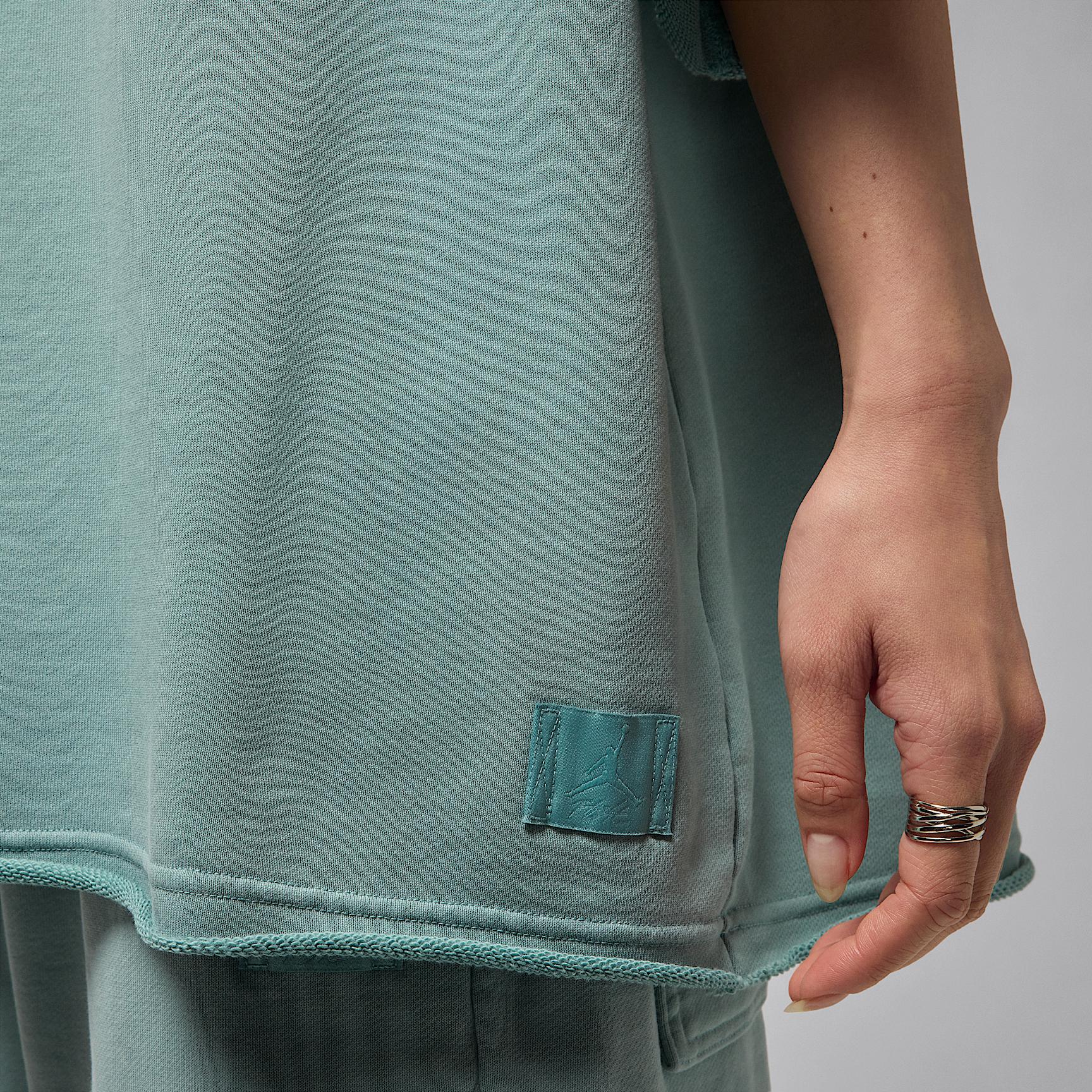 Womens Jordan Flight Fleece Oversized Short-Sleeve French Terry Top | IB9850-017 Product Image