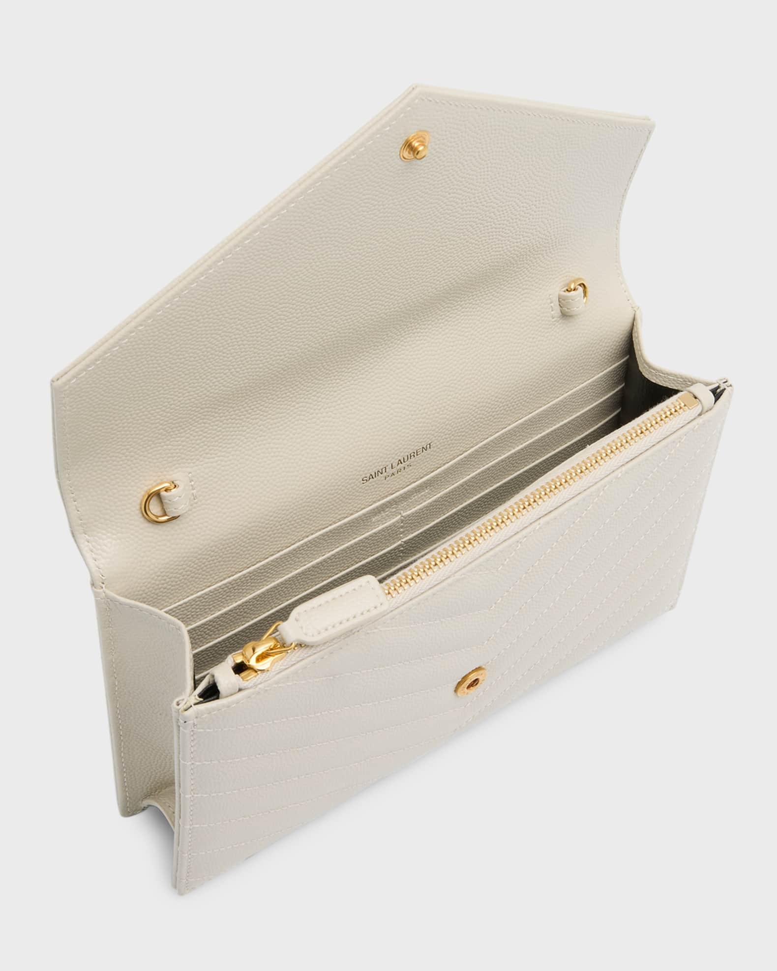 YSL Monogram Small Wallet on Chain in Grained Leather Product Image