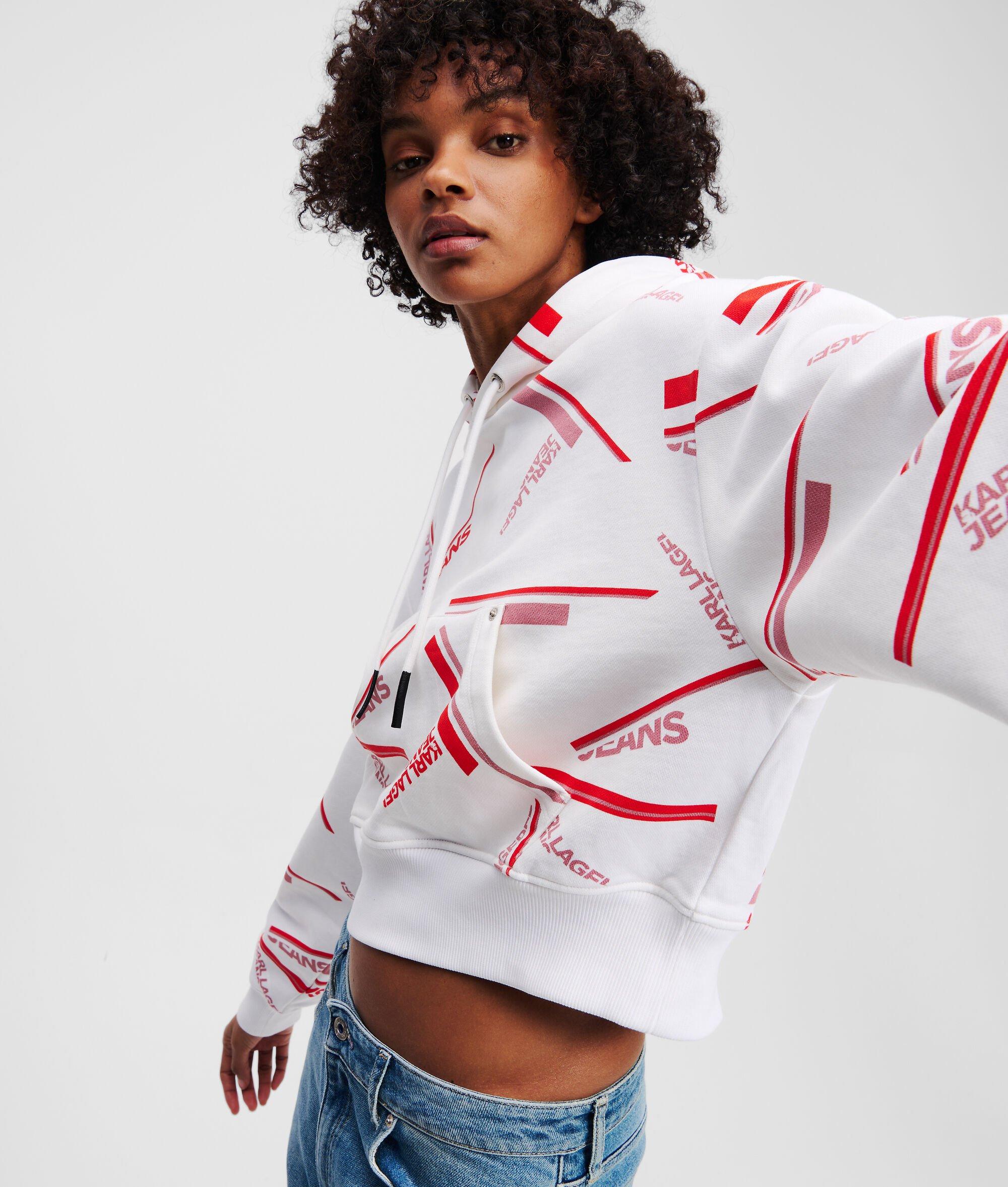 RELAXED CROPPED ALL-OVER-PRINT HOODIE Product Image