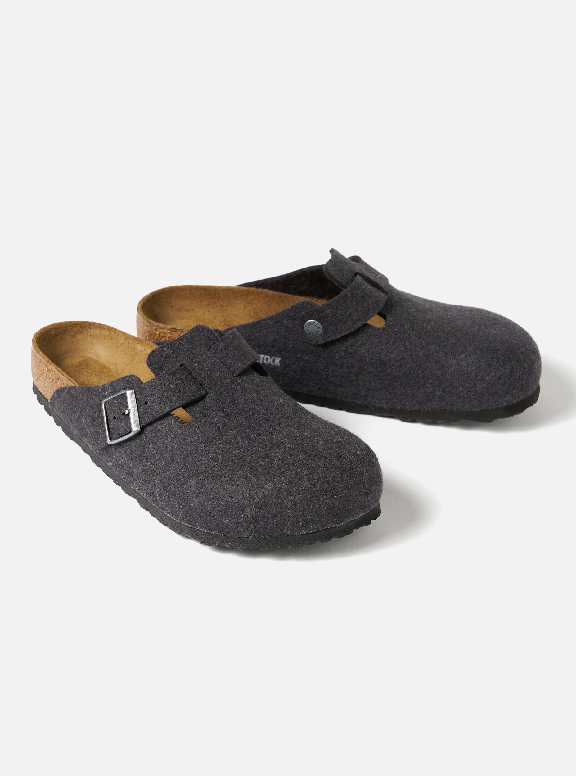 Birkenstock Boston in Anthracite Wool Product Image