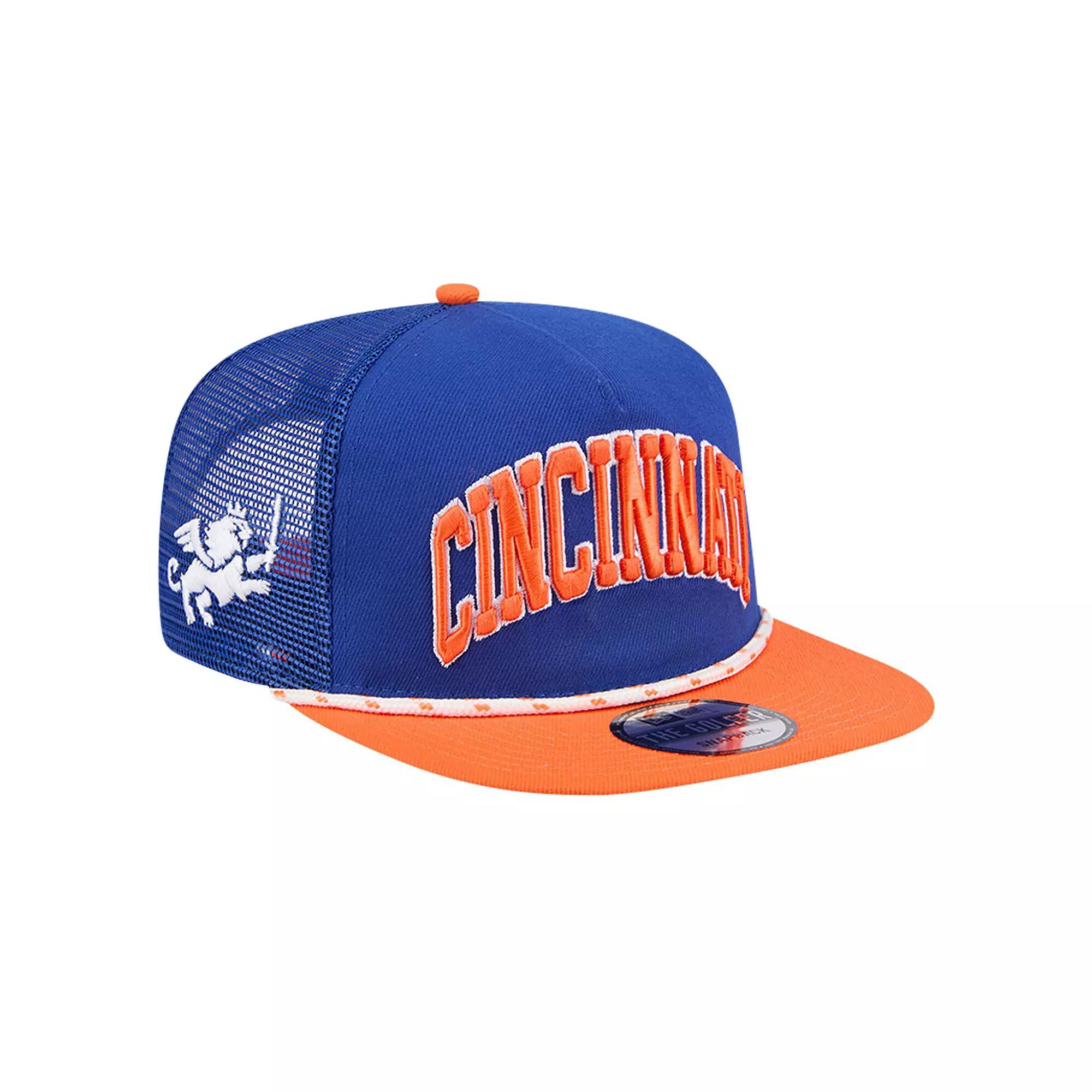 Mens New Era Blue FC Cincinnati Throwback Golfer Snapback Hat Product Image