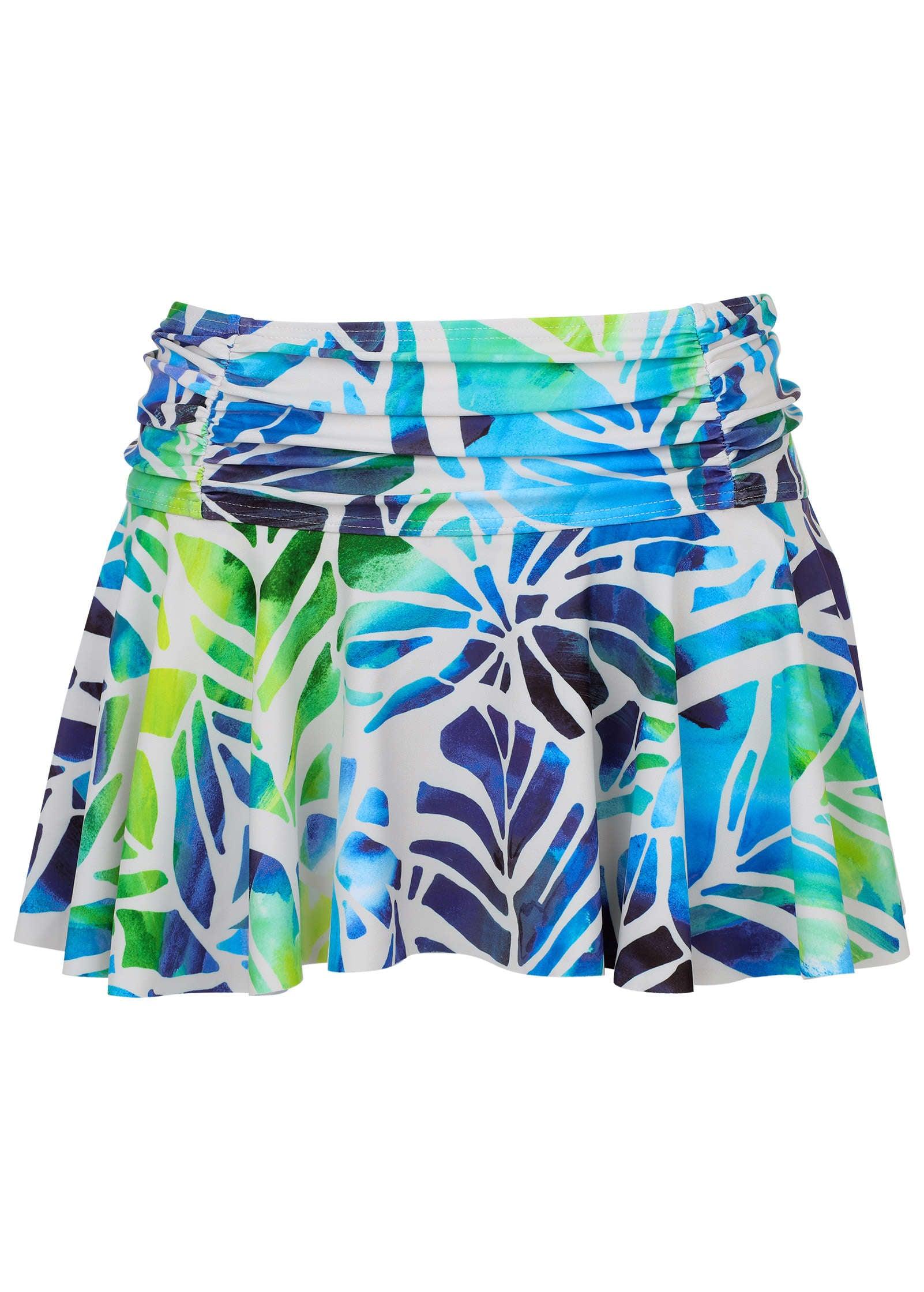 Rio Swim Skirt - Ombre Block Leaves Product Image