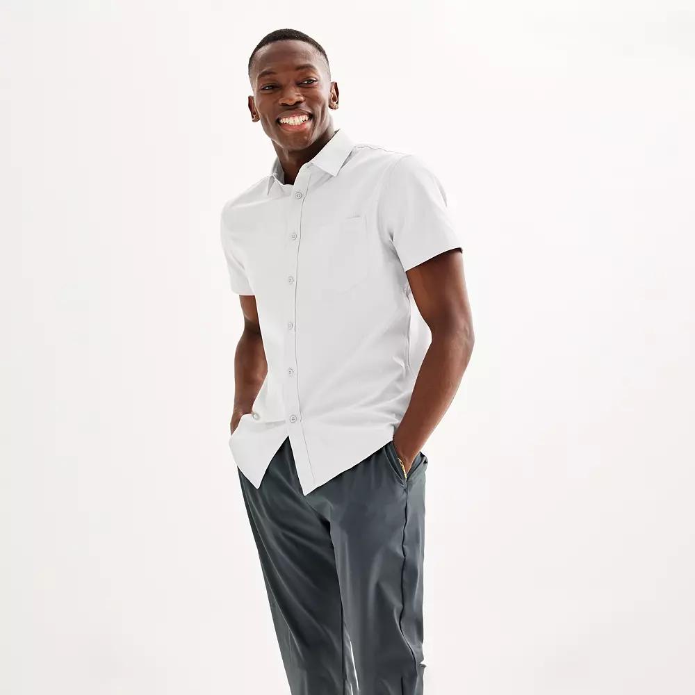 Men's FLX Slim Performance Untucked-Fit Button Down Shirt,  Product Image