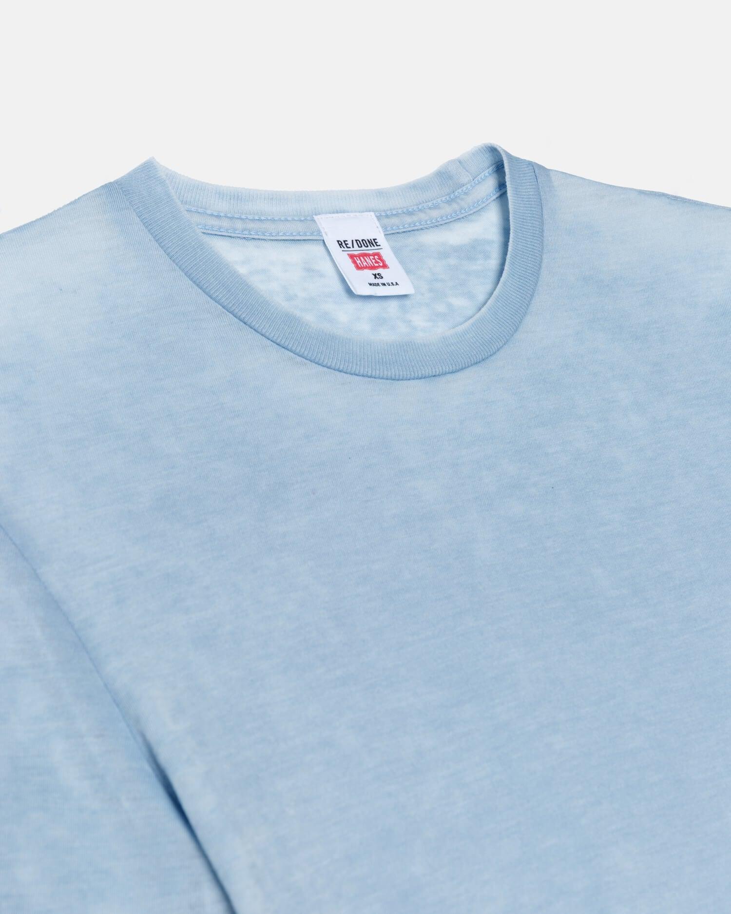 Hanes Burnout Long Sleeve Boxy Tee - Light Pacific Product Image