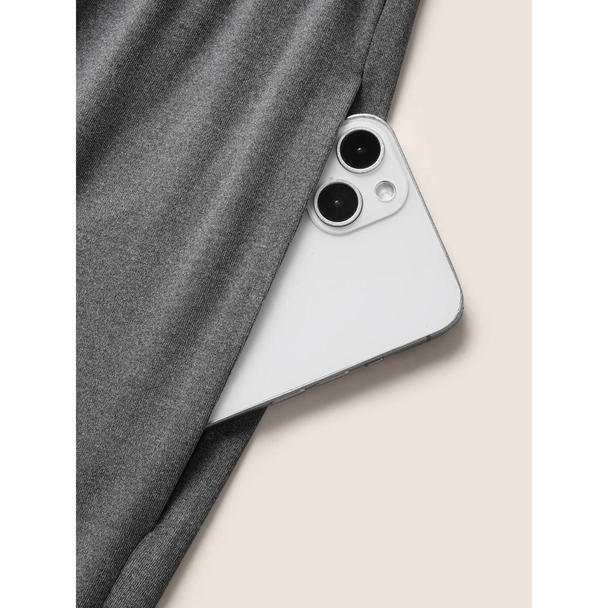 Plus Size DimGray Rib Knit Patchwork Wide Leg Jumpsuit Women Casual Short sleeve Round Neck Everyday Loose Jumpsuits BloomChic 30/6X Product Image