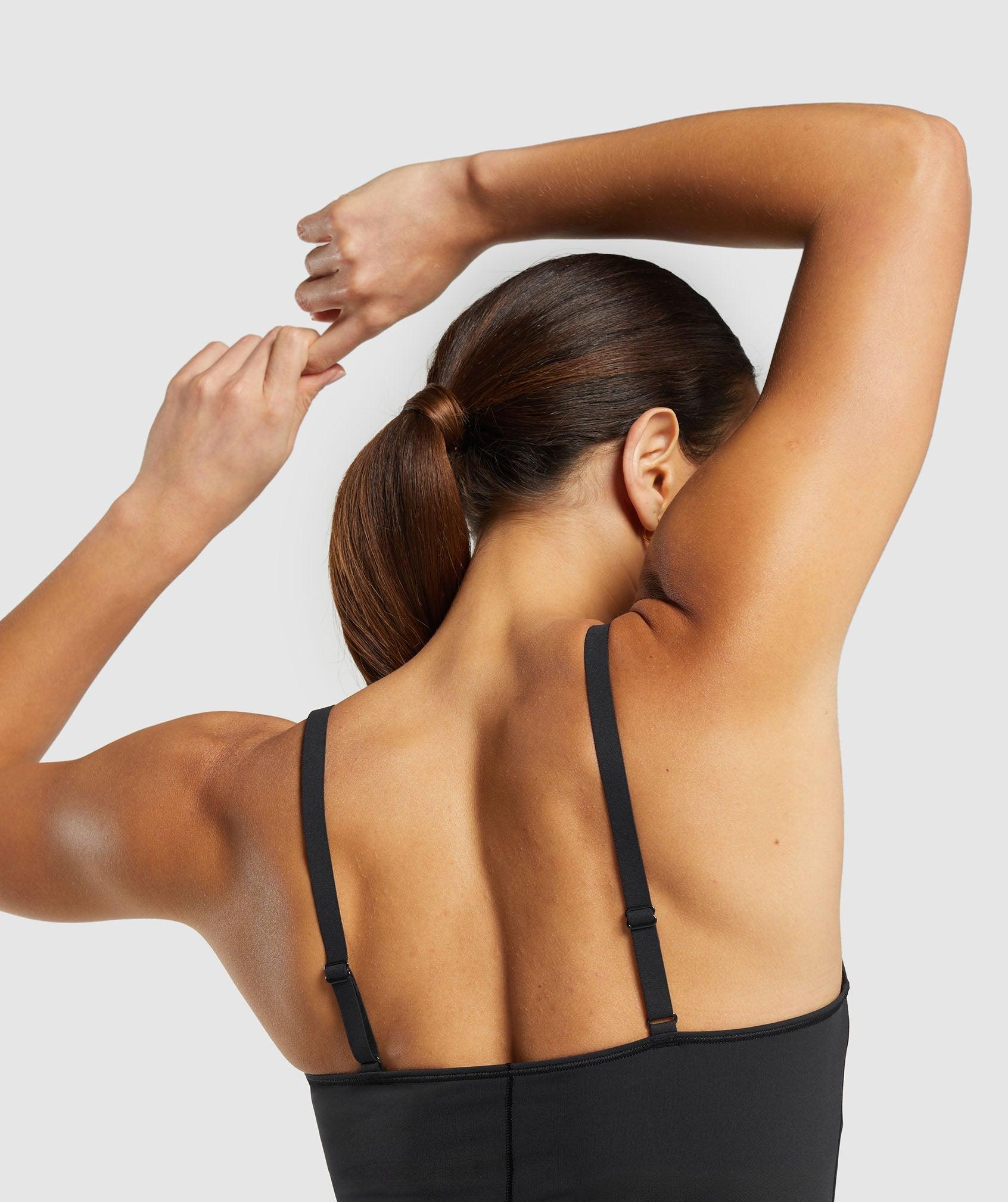 Gymshark Elevate Mesh Tank With Shelf - Black Female Product Image