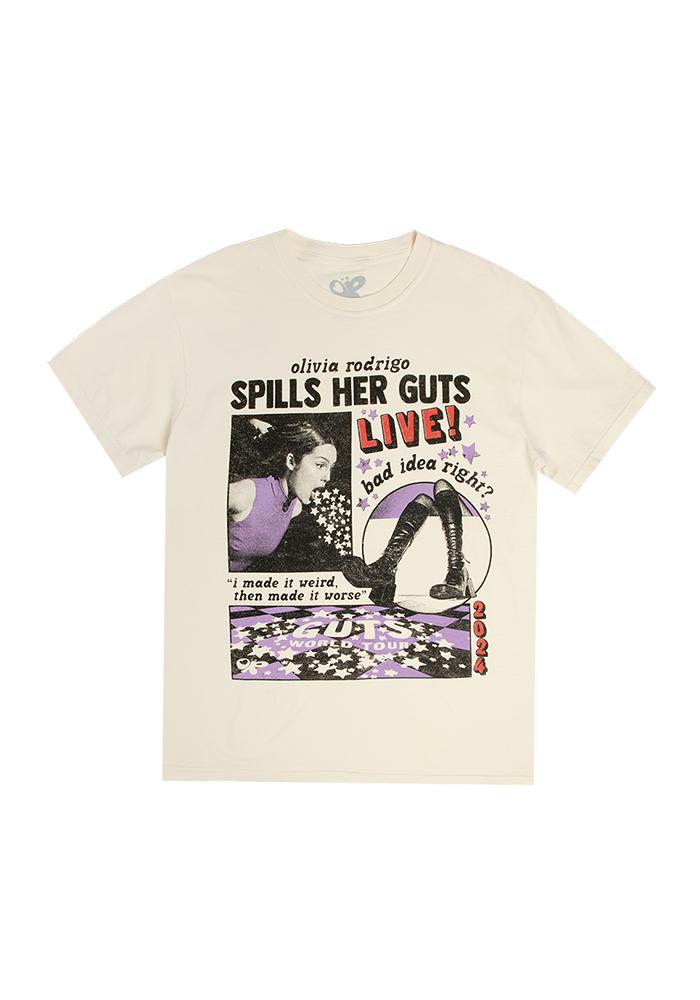 OR spills her GUTS live t-shirt in ivory Product Image