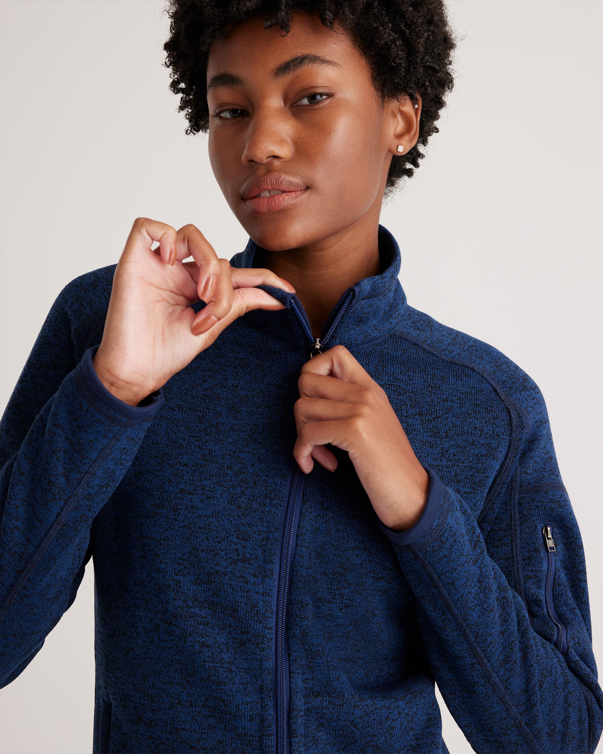 Quince | Women's Sweater-Knit Fleece Full-Zip Jacket Size XS, Recycled Polyester Product Image