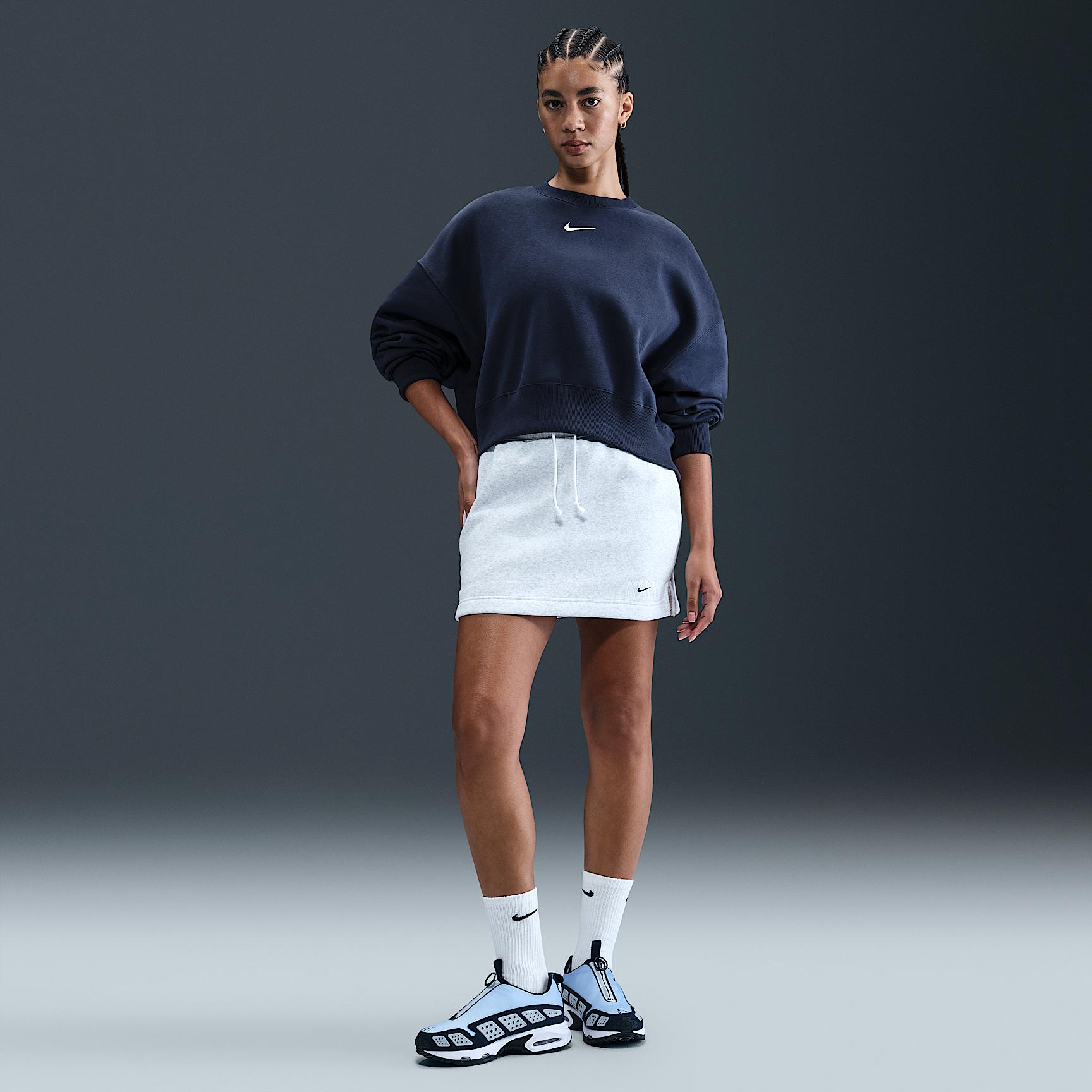 Womens Nike Sportswear Phoenix Fleece Over-Oversized Crew-Neck Sweatshirt | DQ5761-051 Product Image