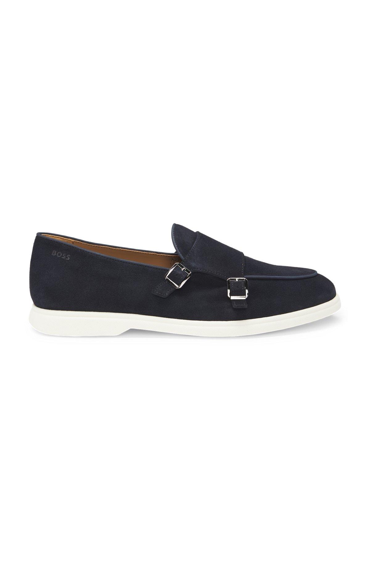 Suede monk shoe with contrast outsole Product Image