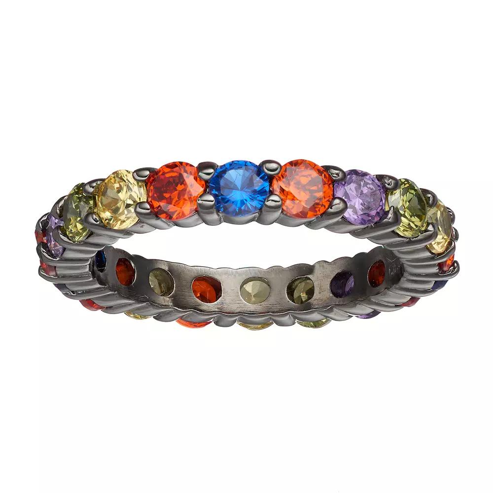 Sophie Miller Lab-Created Blue Spinel & Cubic Zirconia Ring, Womens Multicolor Product Image