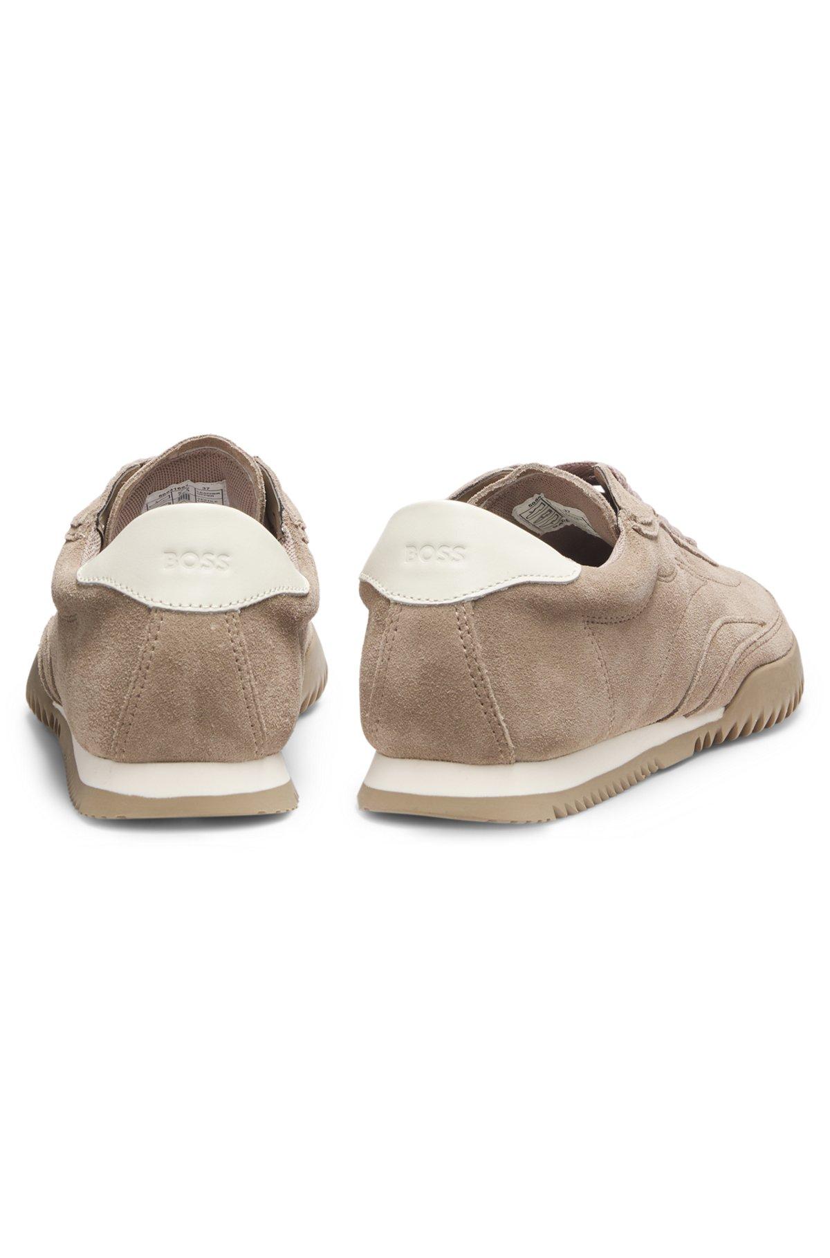 Suede trainers with leather backtab Product Image