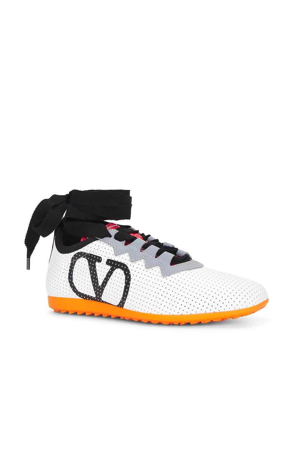 VALENTINO GARAVANI Chromathon Low-top Sneakers In Perforated Leather In Multi Product Image