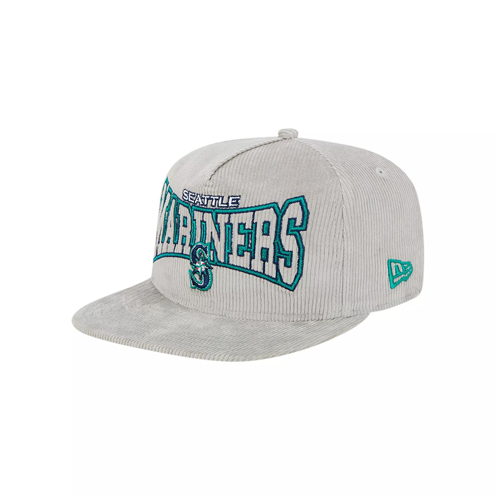 Men's New Era Gray Seattle Mariners Corduroy Golfer Snapback Hat, Grey Product Image