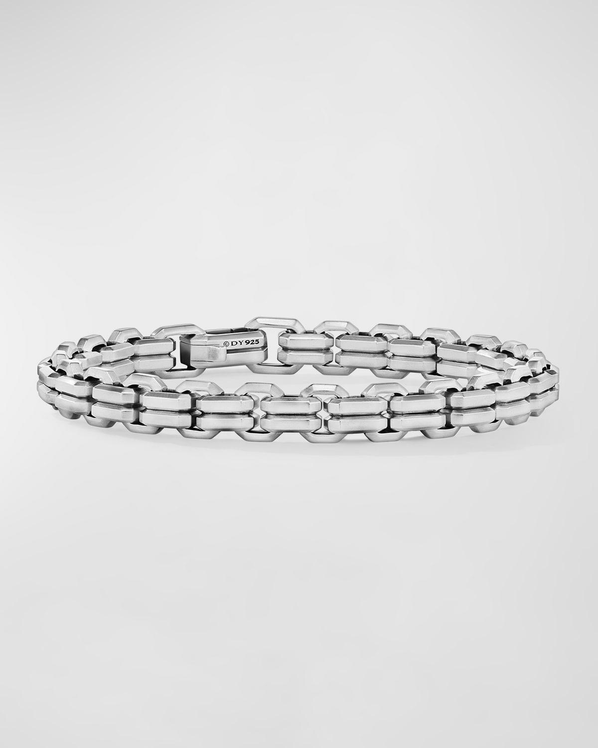 Mens Streamline Double Heirloom Link Bracelet in Sterling Silver, 8MM Product Image