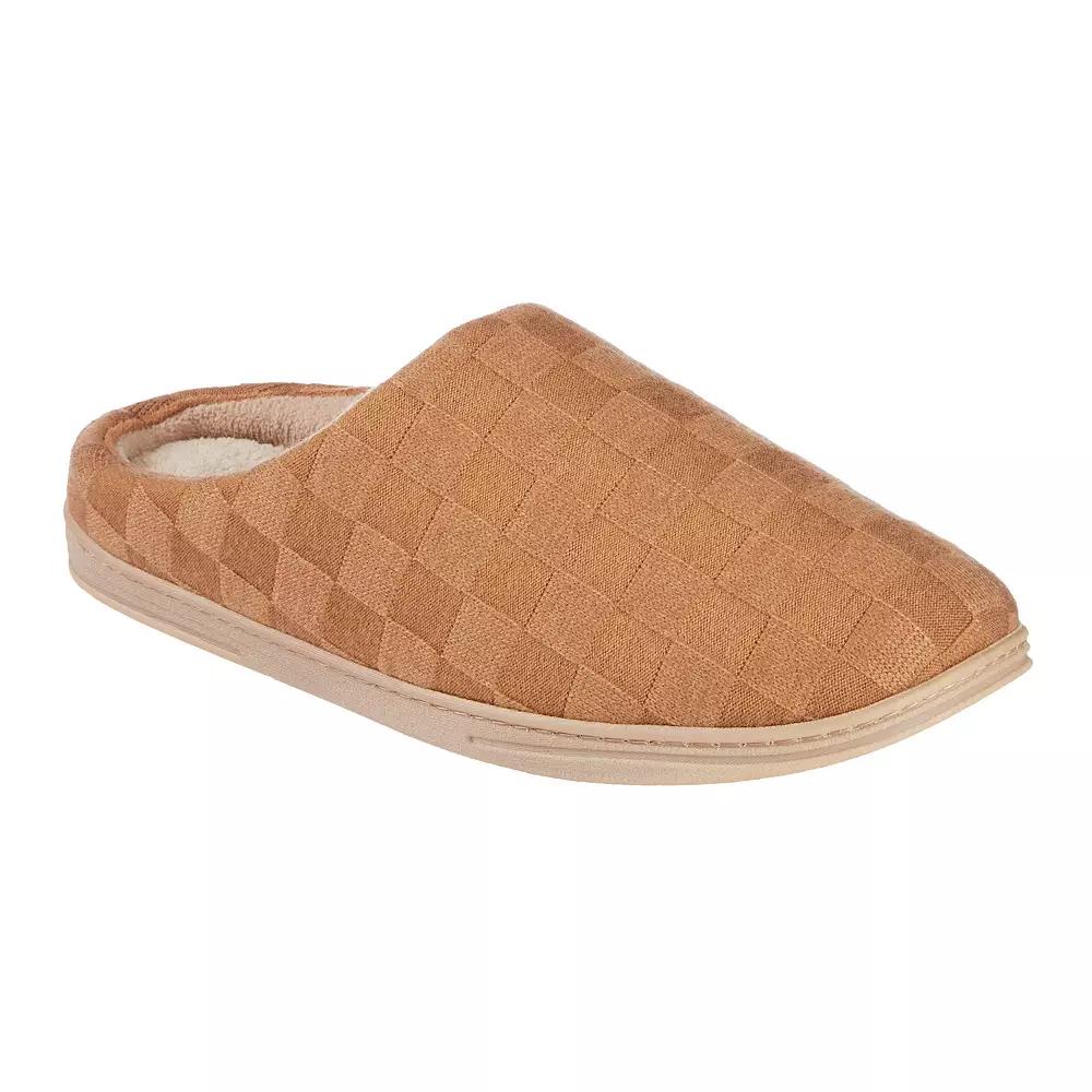 isotoner Gel Infused Memory Foam Sweater Knit Check Maxwell Men's Clog Slippers, Size: XXL, Grey Product Image