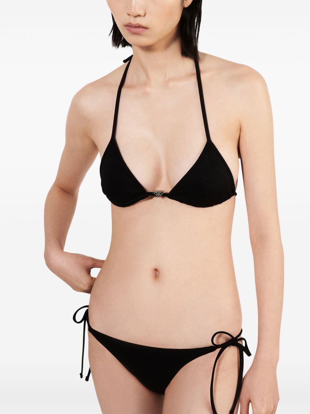 triangle-logo side-tie bikini bottoms Product Image