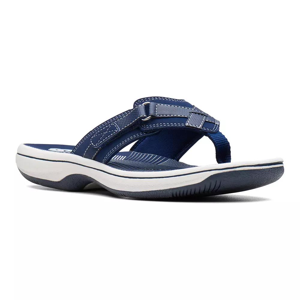 Clarks® Breeze Sea Cloudstepper Women's Flip Flop Sandals, Size: 6, Blue Product Image