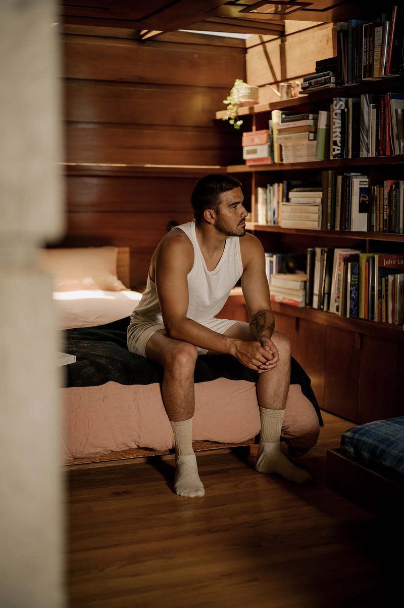 Women's Organic Cotton Boxers in Natural Product Image