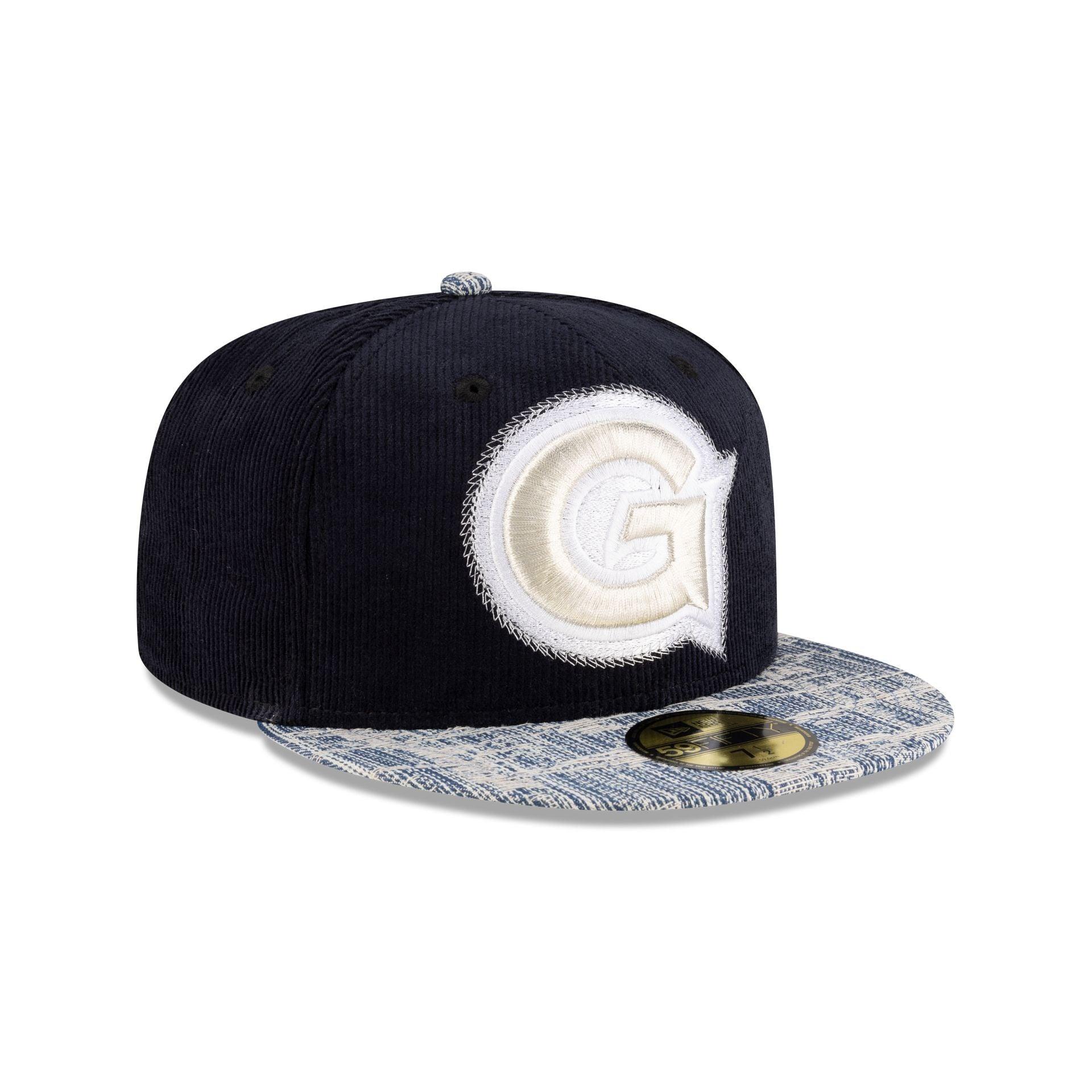 Georgetown Hoyas Navy Cord Denim 59FIFTY Fitted Hat Male Product Image