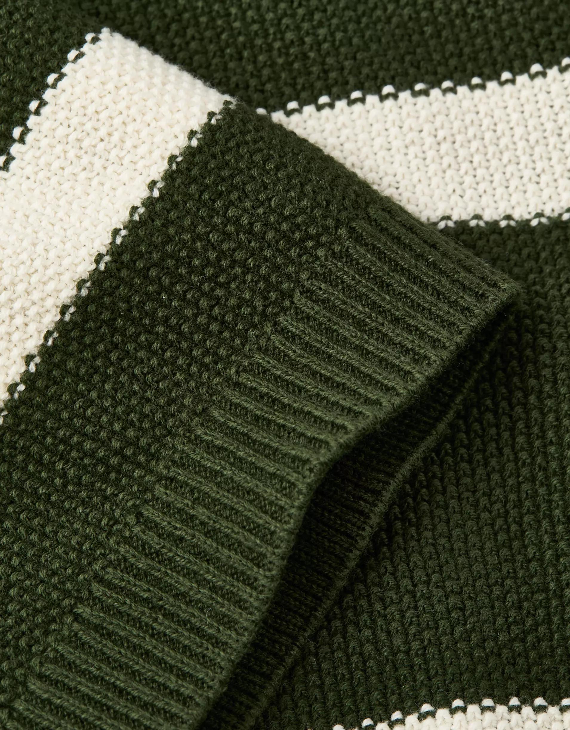 AE Weekend Pointelle Striped Sweater Polo Shirt Product Image