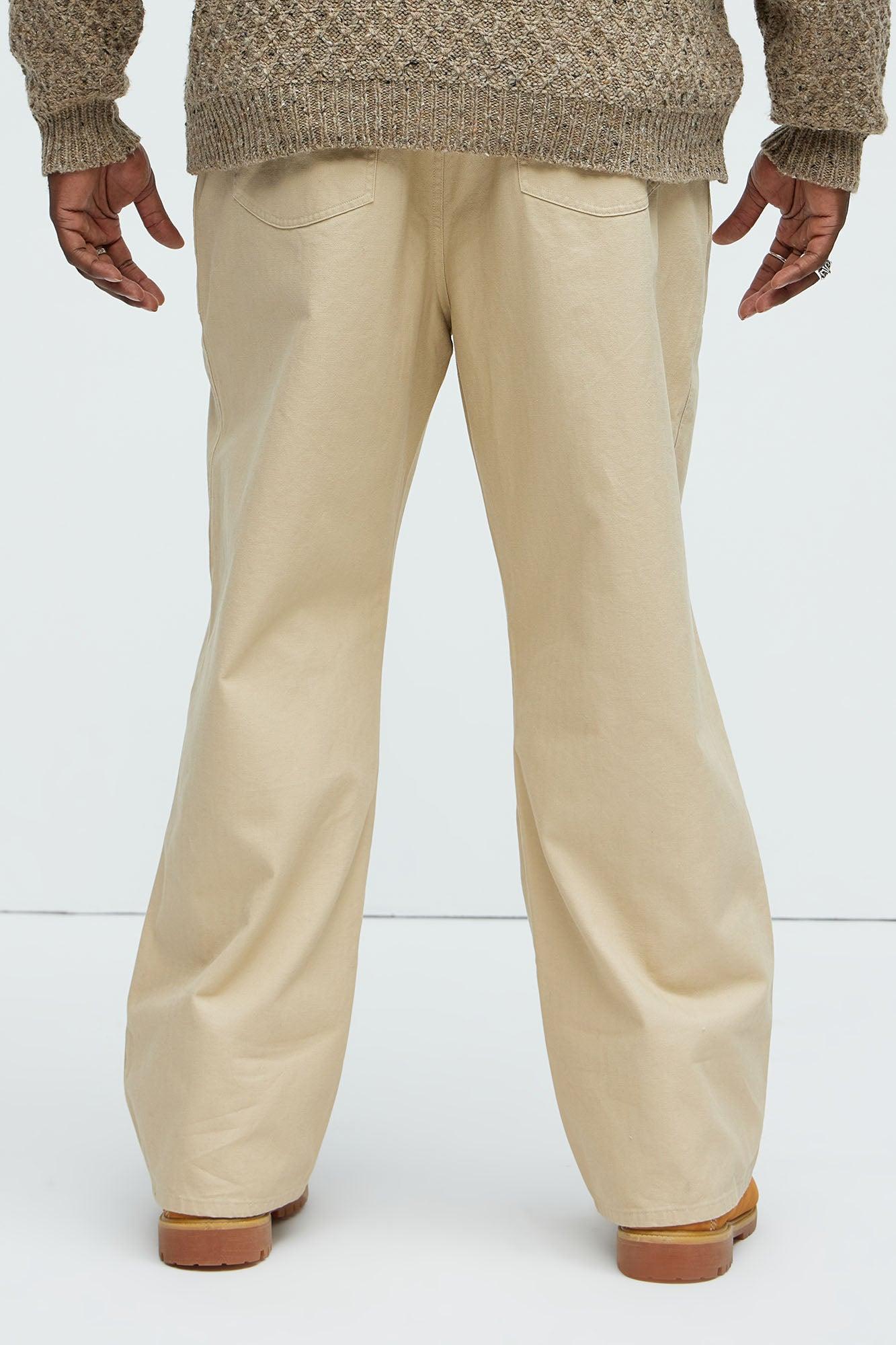 Berry Fatigue Straight Pants - Khaki Product Image