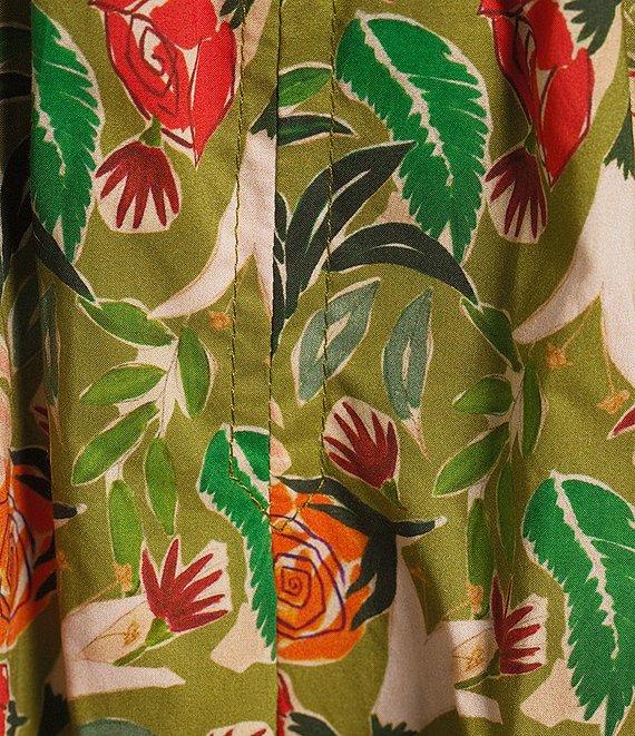 Buru Pillar Floral Print Square Neck Sleeveless Box Crop Coordinating Top Product Image