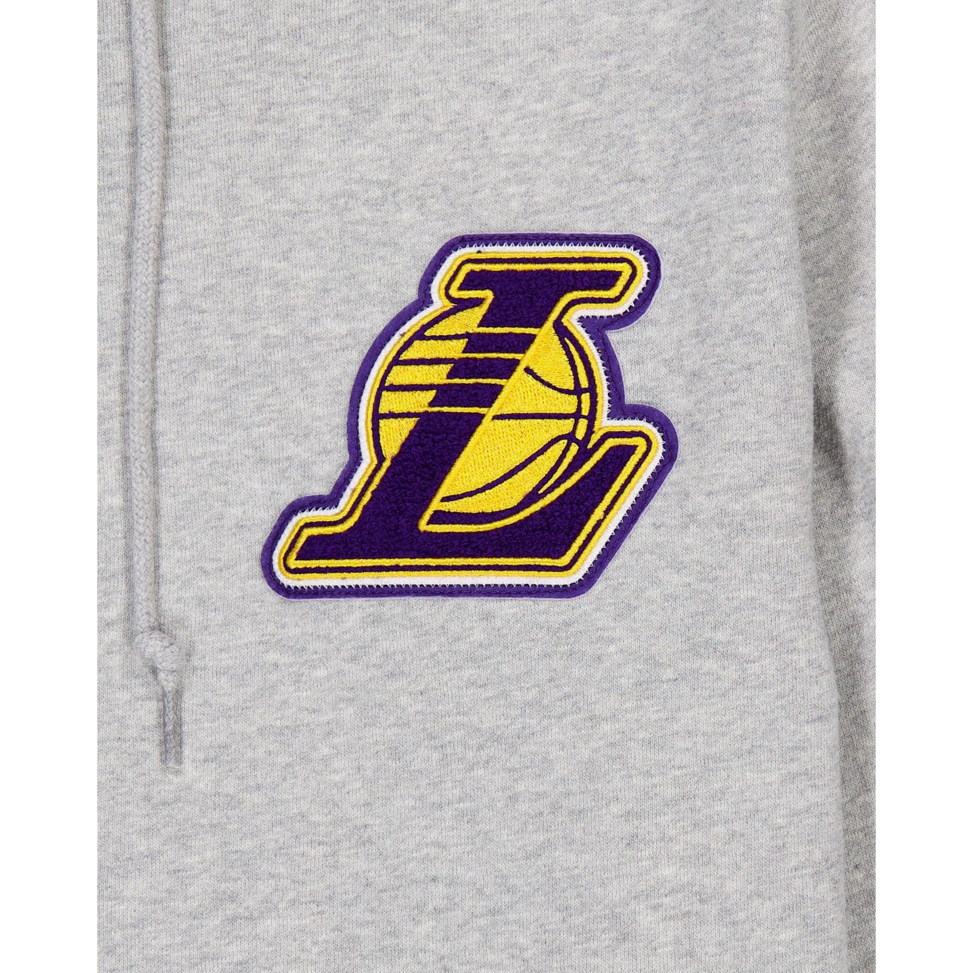 Los Angeles Lakers Gray Logo Select Full-Zip Hoodie Male Product Image