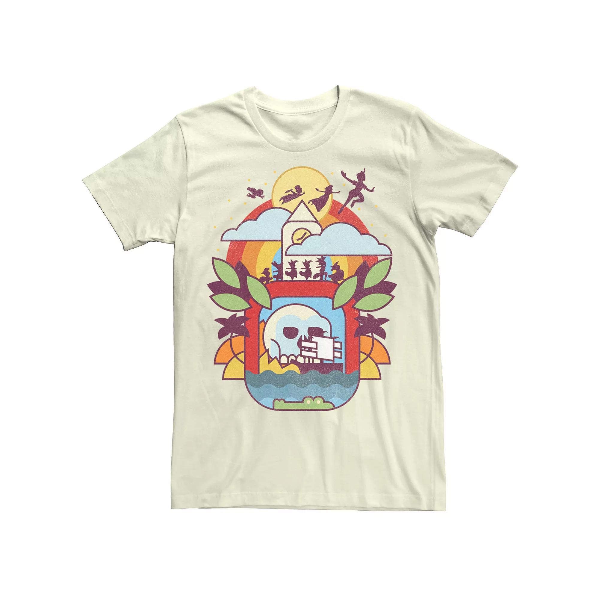 Disney's Peter Pan Geometric Neverland Portrait Men's Tee,  Product Image
