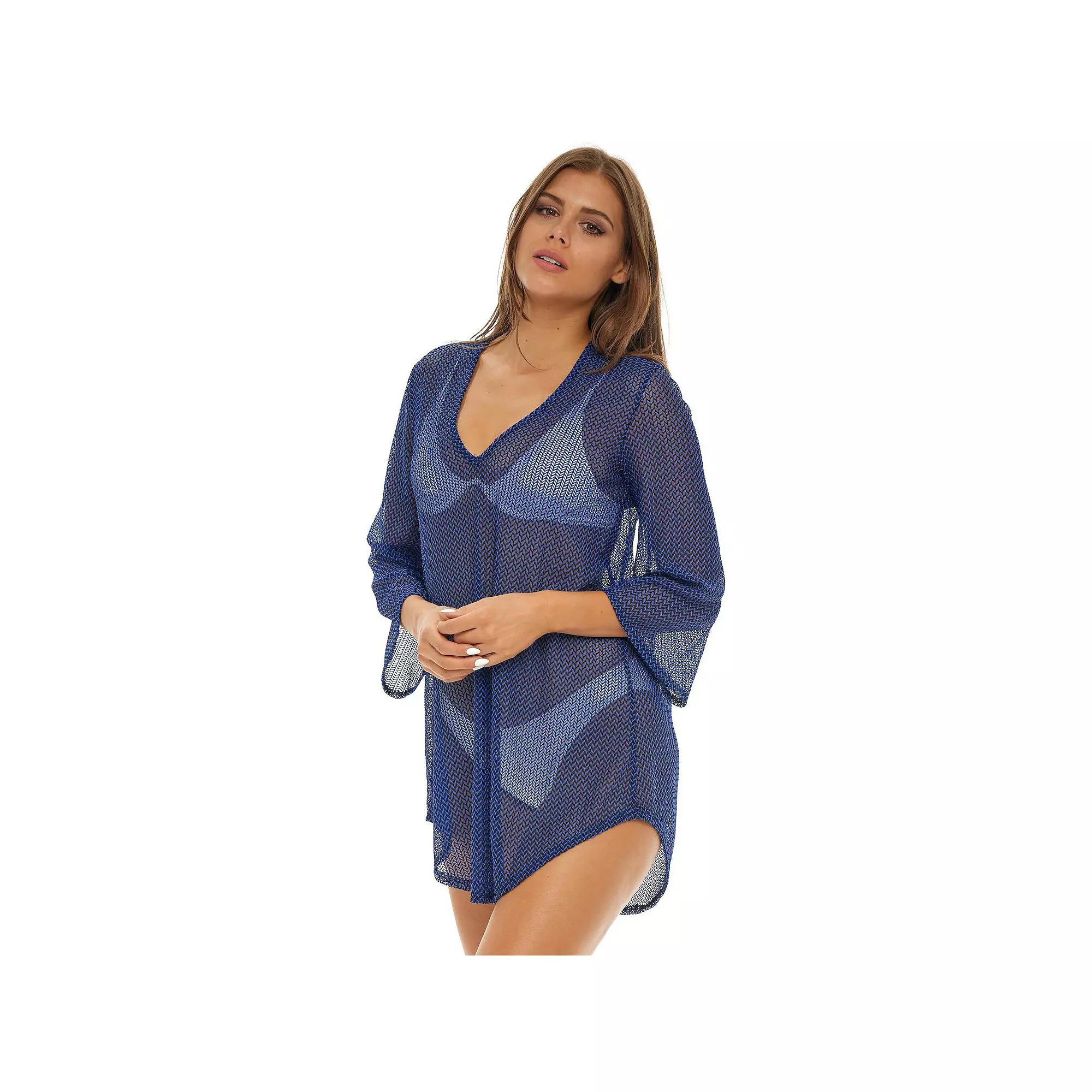 Women's Jordan Taylor Sheer Swim Cover-Up Tunic,  Product Image
