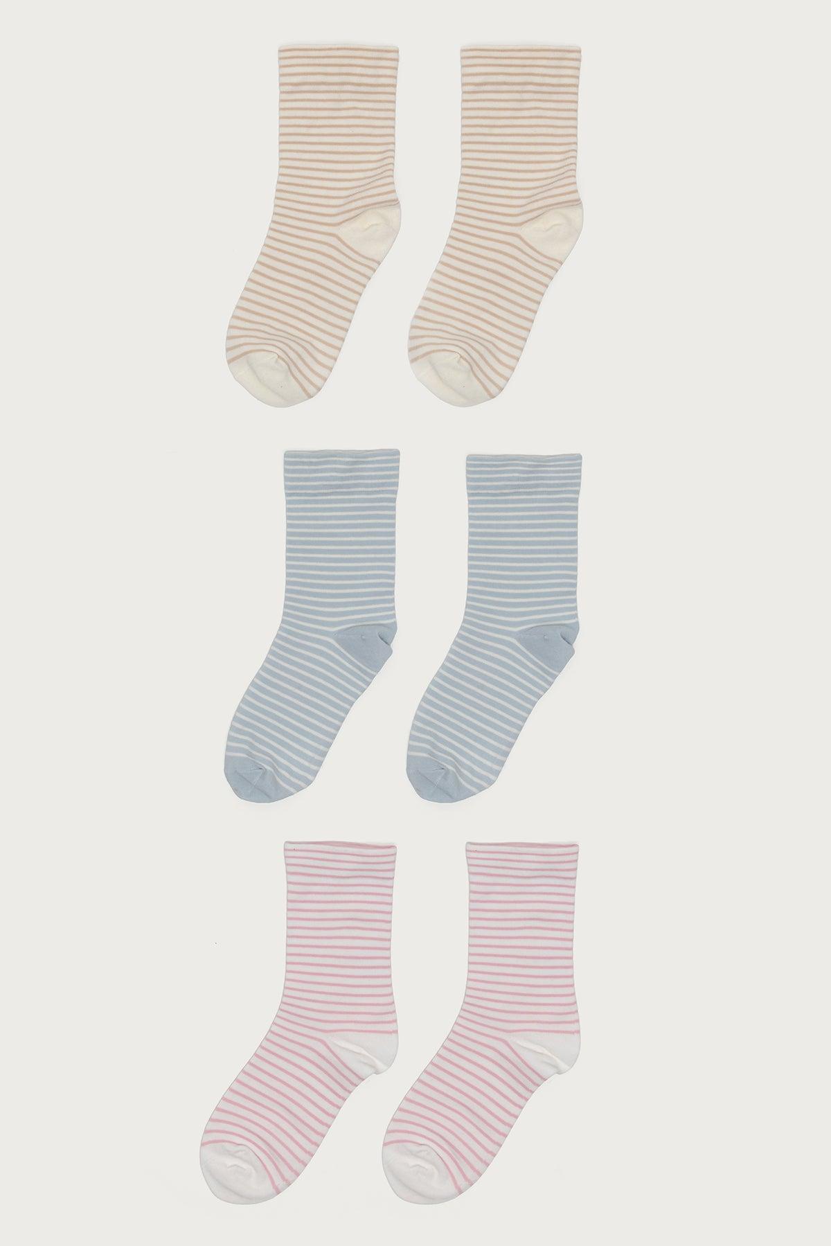 Pack Of 3 Striped Socks Product Image