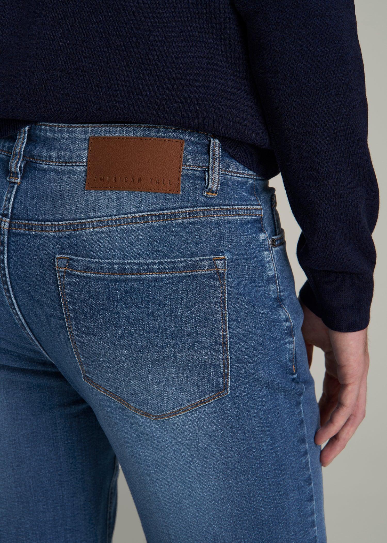 Dylan Slim Fit Jeans for Tall Men in Classic Mid Blue Male Product Image