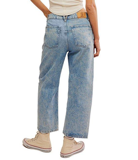 Free People We The Free Deep Trance Dropped Denim High Rise Wide Leg Boyfriend Jeans Product Image