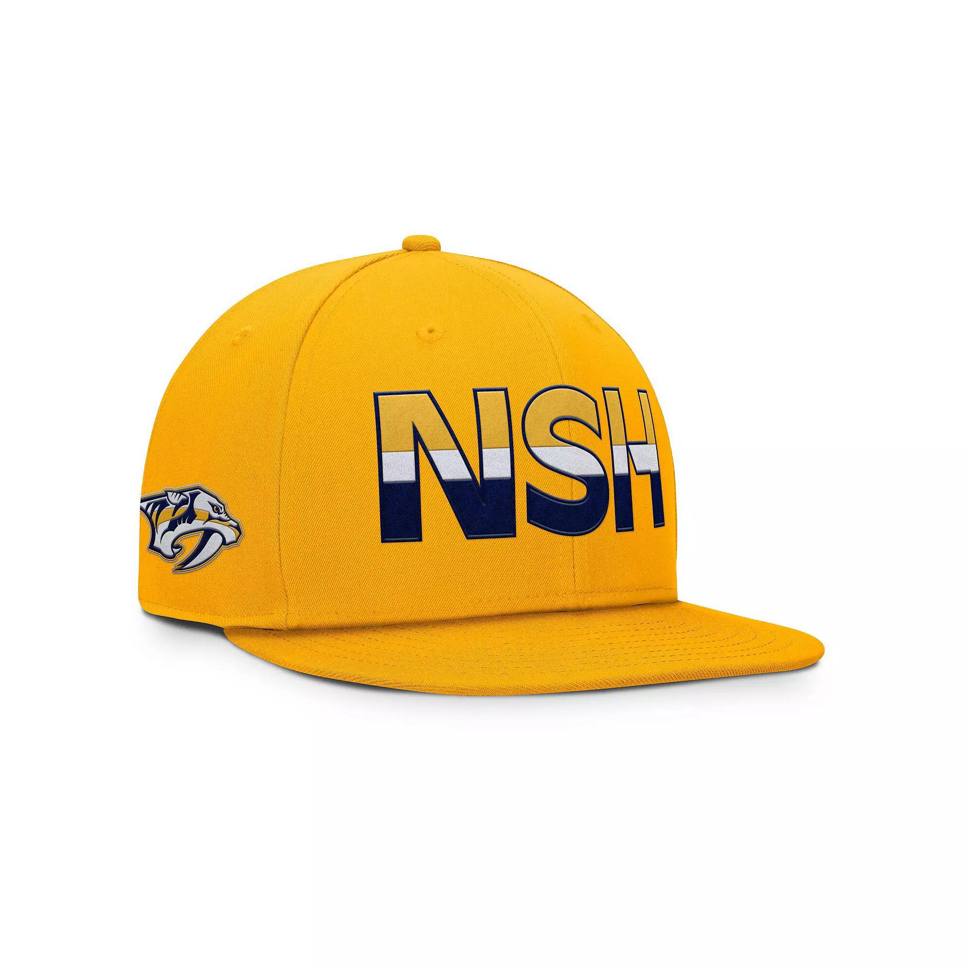 Men's Fanatics Gold Nashville Predators Authentic Pro Rink Snapback Hat, Pdt Gold Product Image