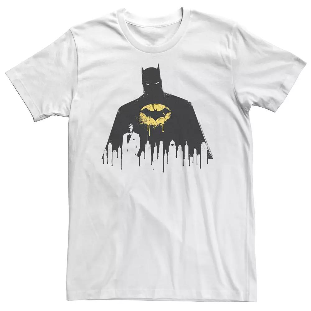 Big & Tall DC Comics Batman Paint Drip Silhouette Tee, Men's,  Product Image