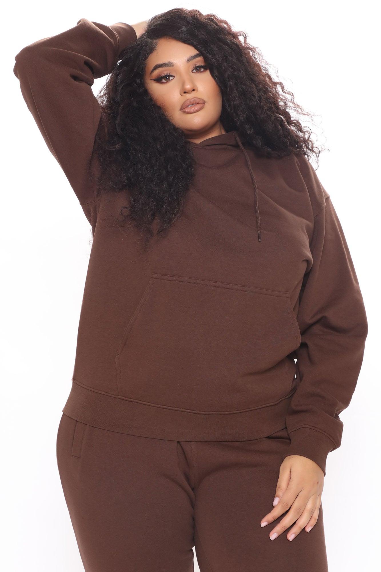 Stole Your Boyfriend's Oversized Hoodie - Chocolate Product Image
