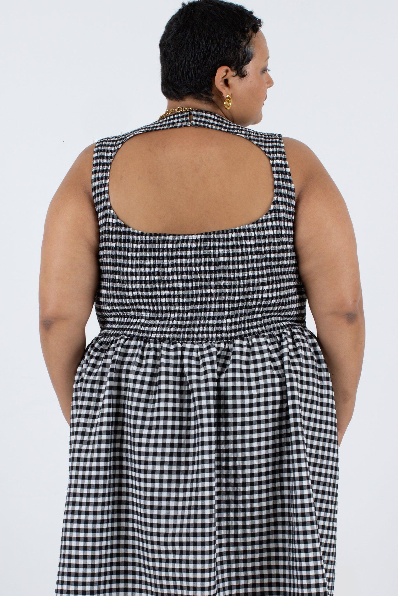 Garden Dress - Black Check Product Image