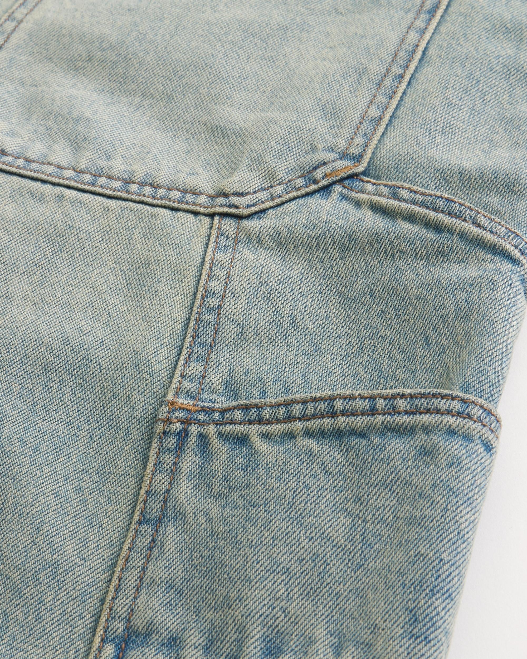 Baggy Denim Cargo Shorts Product Image