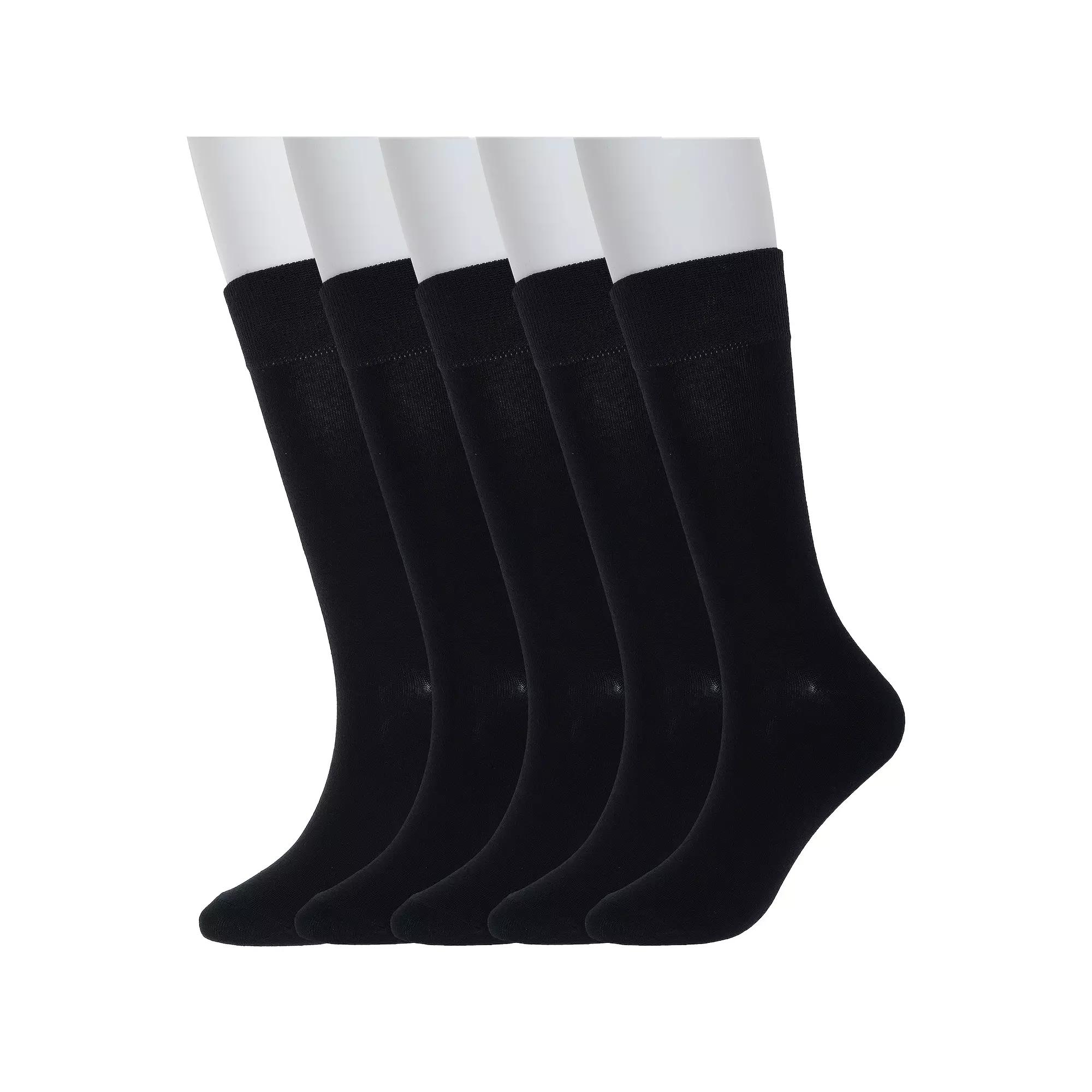 Men's Sonoma Goods For Life® 5-pack Socks, Black Flatknit Product Image