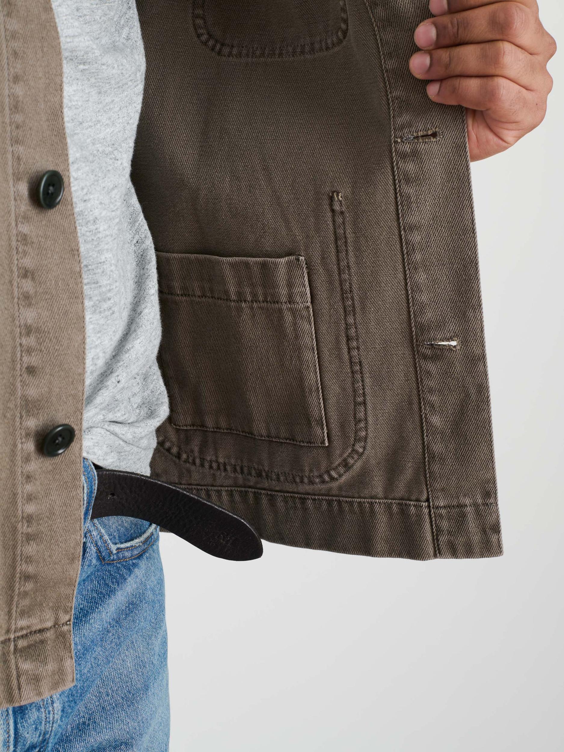 Garment Dyed Work Jacket in Recycled Denim Product Image