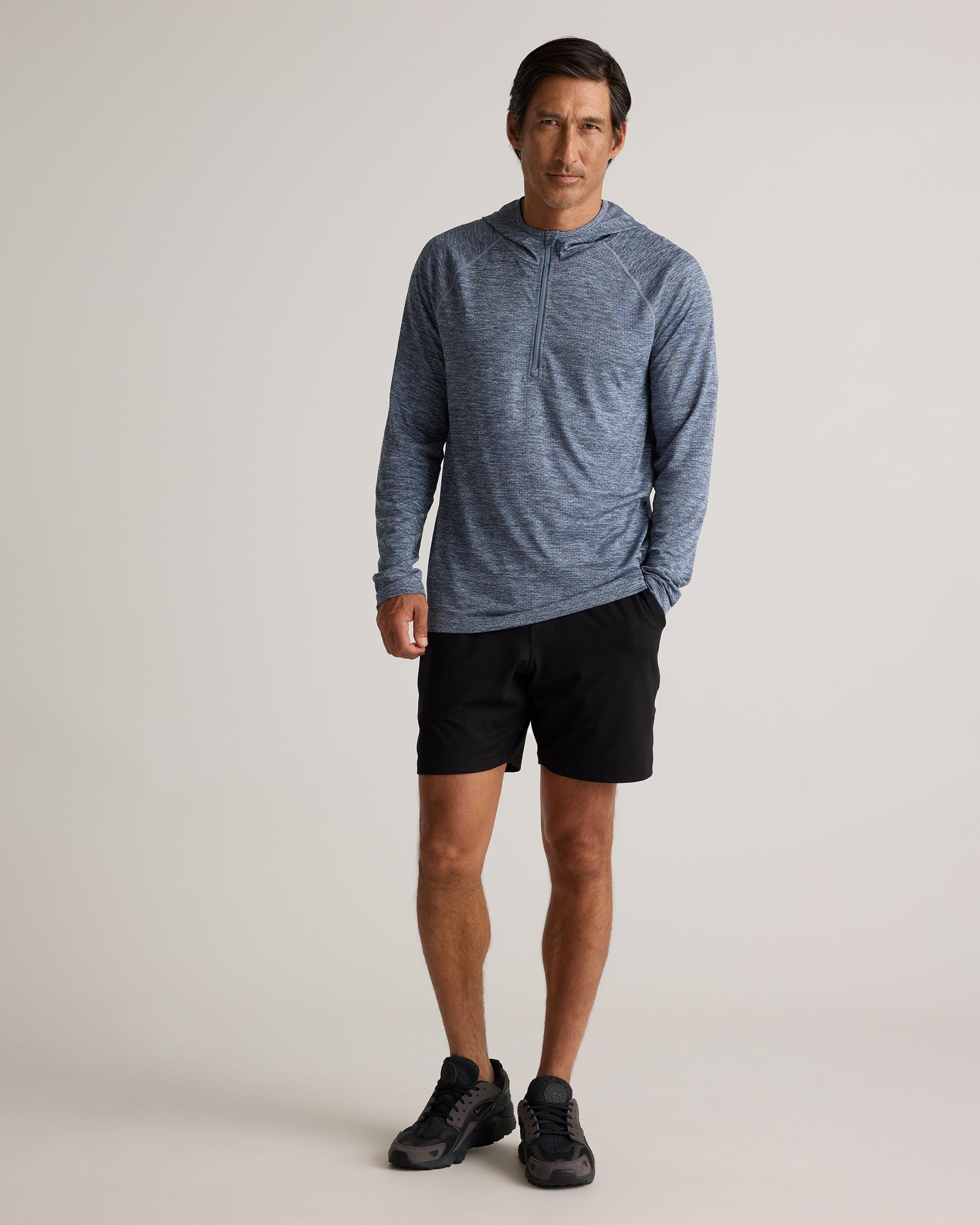 Quince | Men's Mesh Performance Training Quarter Zip Hoodie Recycled Polyester Product Image