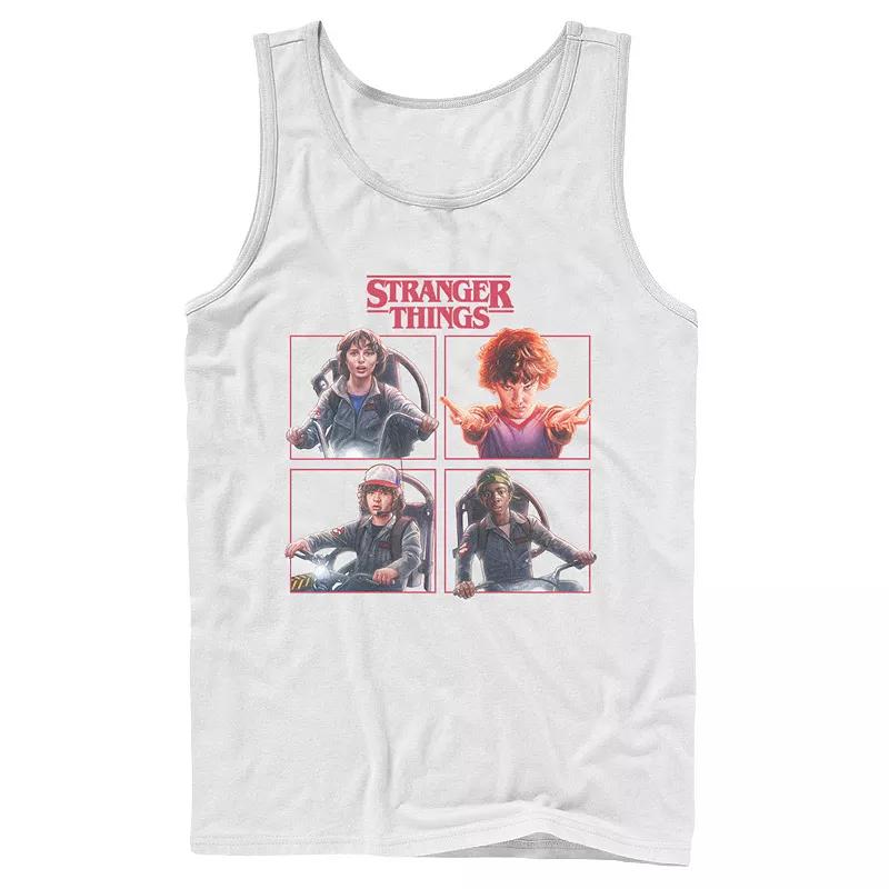 Men's Stranger Things Group Shot Box Up Logo Tank Top,  Product Image