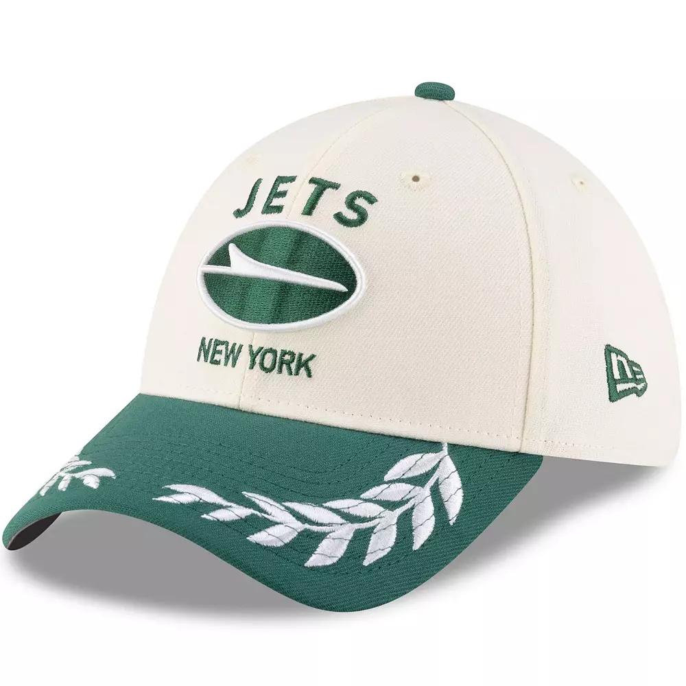 Men's New Era  Cream/Green New York Jets 2025 NFL Draft 39THIRTY Flex Hat, Size: Medium/Large, Beige Product Image