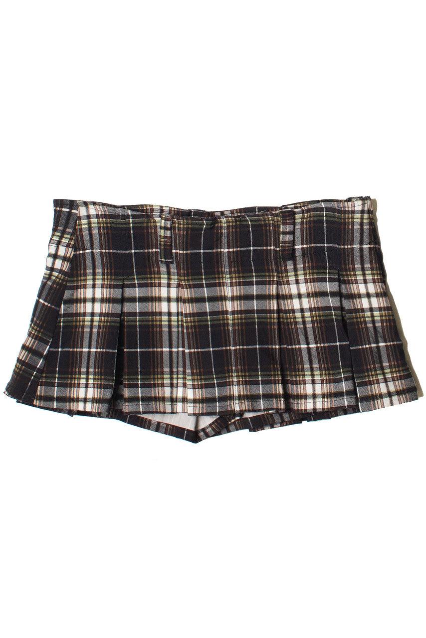 Low Rise Plaid Mini Skort Product Image
