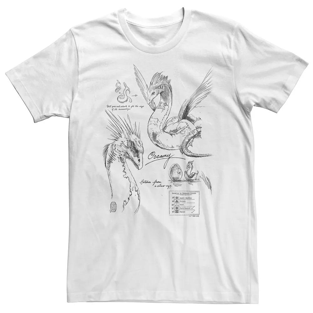 Big & Tall Fantastic Beasts - Grindelwald Occamy Study Sketch Tee, Men's,  Product Image